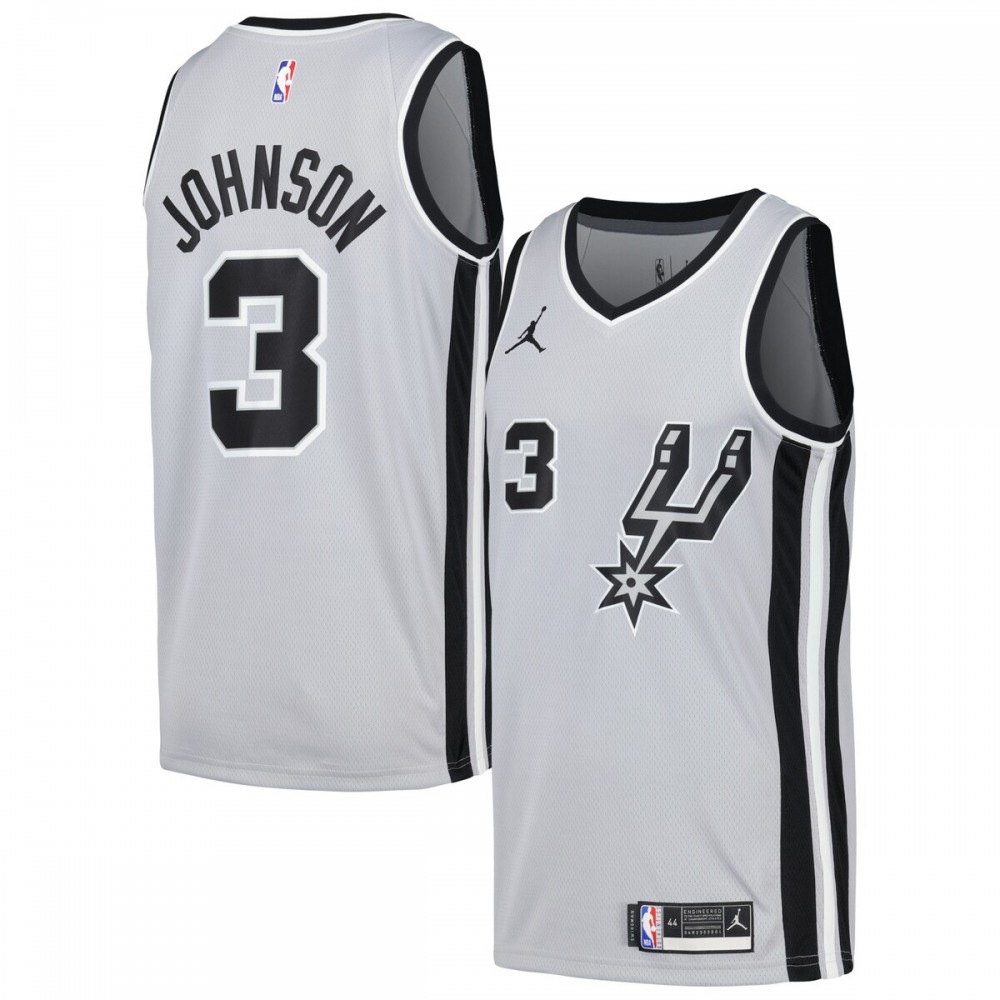 Keldon Johnson San Antonio Spurs Swingman Player Jersey - Statement Edition - Silver-Pro Kit Vault | Brand New 26/27 Sports Jerseys